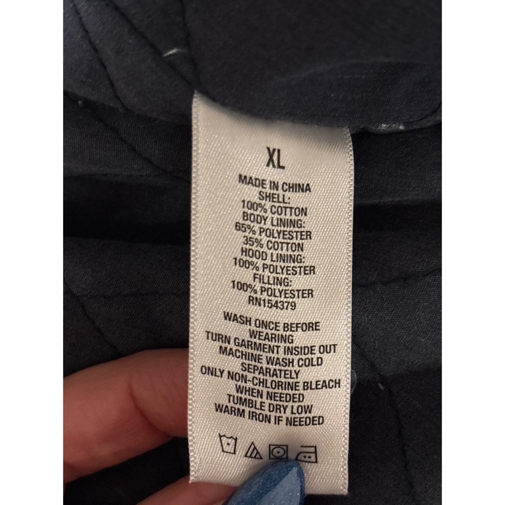 Aeropostale Blue Denim Cropped‎ Sherpa Hooded Jacket Women's XL - Picture 9 of 11